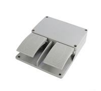 Aluminum Alloy Foot Switch YDT1-16, 10A 380V AC Self-Reset Pedal with Non-Slip Design for Industrial Control, Gray (1NC+1NO)