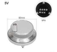 Aluminum Alloy for CNC Handwheel Pulse Generator Encoder, 80mm Diameter, 4-Pin or 6-Pin Manual Rotary Encoder for CNC Milling Machines and Manual P(80 6PIN)