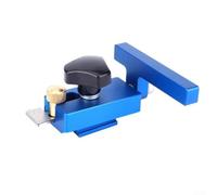 Aluminum Alloy for Mitre Track Stop for Woodworking, Fence Flip Limit Tool Compatible with Standard T-Track, 2-Pack Blue T-Slot Clamp Block with Locking Function(45 Type)
