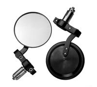 Aluminum Alloy for moto Side Mirrors Adjustable Vibration Free(black) | Safety convex glass, wide angle view, blind spot reduction, clear traffic monitoring, accident prevention