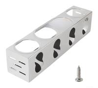 Aluminum Alloy For RV Kitchen Spice Rack 4 Hole Organizer With Bottles Noise(Silver)