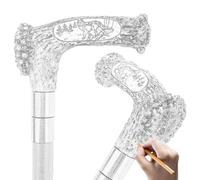 Aluminum Alloy Forest Wolf King Walking Cane for Men And Women, Gothic Decorative Ornate Metal Cane With Ergonomic Handle, Walking Stick For Senior