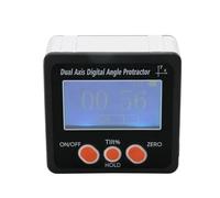 Aluminum Alloy Frame Digital Inclinometer Dual Axis Protractor Bevel Box Digital Angle Gauge Angle Finder(with Backlight IP65)