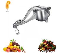 Aluminum Alloy Fresh Fruit Juice Extractor, Hand Juicer Squeezer - Aluminum Manual Press Juicer, Manual press type, with Ergonomic Grip, for Various Fruits, Vegetables, And Nut (Silver)