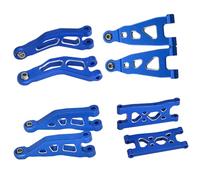 Aluminum Alloy Front and Rear Suspension Arm Set RC Upgrade Parts for ARRMA 1/14 MOJAVE GROM Brushless Brushed RC Car (Blue)