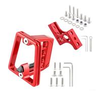 Aluminum Alloy Front Mount Bracket for Foldable Bikes - 3-Hole Pig-Nose Riser with 25mm Height & 40mm Forward Extension, for CNC Machi(RED)