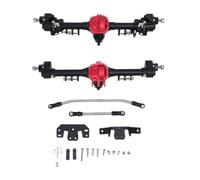 Aluminum Alloy Front Rear Axle Assembly Upgrade Part SCX10 II Black Red 1/10 Model Car Accessory