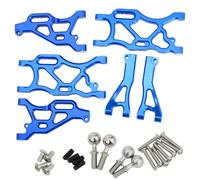 Aluminum Alloy Front Upper Lower Suspension Arm&Rear Suspension Arm Upgrade Part for Arrma 1/8 Typhon 6S 1/7 Felony Infraction Limitless (Blue)