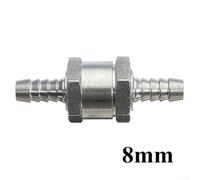 Aluminum Alloy Fuel Check Valve for Carburetor - 4/6/8/10/12mm Way with Rubber Seal, Compatible with for & Water, 0.2-6 Bar Working Pressure(8MM)