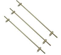 Aluminum Alloy Gallery Rail Kit, 3-Piece Shelf Guard Rail Set, 8in-39in Anti-Fall Railing for Kitchen Cabinets, Bookcases & Display Rack(Bronze,74cm(29 1/8in))