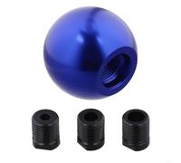 Aluminum Alloy Gearshift Knob Round Ball Head Doll Design Fit Most | Smooth ball shape ensures comfortable grip easy gear shifting includes three adapters simple installation multiple