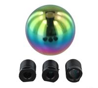 Aluminum Alloy Gearshift Knob Round Ball Head Doll Design Fit Most | Smooth ball shape ensures comfortable grip easy gear shifting includes three adapters simple installation multiple