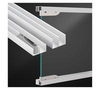 Aluminum Alloy Glass Sliding Door Track | Multiple Sizes For Glass And Acrylic Panels: Panel Support(140cm/4.6ft)