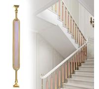 Aluminum Alloy Glass Stair Spindles, Adjustable Indoor Railing Posts for Staircase, 4 Pcs Modern Balusters, Durable Stairway Columns