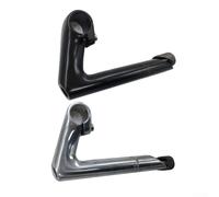 Aluminum Alloy Gooseneck Stem For Bicycles 100x180mm Size With -17 Degree Forward Lean For 25.4mm Fork Use(silver)