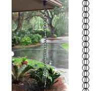 Aluminum Alloy Gutter Downspout Replacement Rain Chain Easy Hanging with Hook 8ft 10ft 12ft Lengths Durable 5m (16.4ft) Decorative Rain Bells