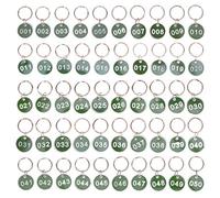 Aluminum Alloy Hand Tags & Metal Number Tags, Green Numbers 1-50, 50 Pieces, Ideal for Events, Competitions & Organization, Aluminum Alloy Hand Tags & Metal Number Tags, 50pcs Green - Numbered