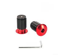 Aluminum Alloy Handlebar End Cap for Road Mountain Folding Bikes - 1.8 X 2.0 Cm Expansion Fit for CNC-machined Lightweight Oxidation-Resistant - Pack of 2(RED)