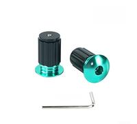 Aluminum Alloy Handlebar End Featuring CNC Machining and Expansion Mechanism Compatible with 18 20mm For Road Mountain Bicycle Handlebars (Green)