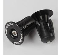 Aluminum Alloy Handlebar End Grips Compatible with 22mm and 24mm Handlebar Sizes for Urban Trail and Road Bikes (Black)