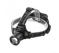 Aluminum Alloy Headlamp with Motion Sensor White Light | Auto on/off gesture control, hands-free operation, white/yellow/blue modes, red alarm light, safety warning(A)