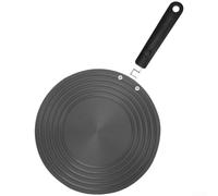 Aluminum Alloy Heat Diffuser Plate for Gas Stove, Even Heating Cookware Protector & Fast Thawing Tool, Non-Slip 20x20cm Black(G)