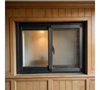 Aluminum Alloy Horizontal Slider Window, Shed Windows with Screen & Tempered Glass, No Assembly, for Basement, Bathroom, Mobile Home, Chicken Coop, Barn, Garage(B,HxW(78X98CM))