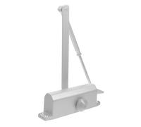 Aluminum Alloy Hydraulic Door Closer Silver Finish Medium Size for 45-65kg Doors Ideal for Commercial and Residential UseSpring Mechanism