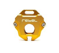 Aluminum alloy key shell protective cover For Hon@&da Rebel CM1100 REBEL 1100 1100T DCT 2021 2022 2023 Motorcycle Accessories CNC Key Case Cover Shell Keyring KeyChain(Keyshell Gold)