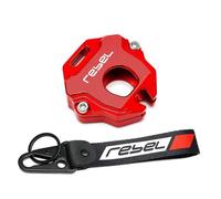 Aluminum alloy key shell protective cover For Hon@&da Rebel CM1100 REBEL 1100 1100T DCT 2021 2022 2023 Motorcycle Accessories CNC Key Case Cover Shell Keyring KeyChain(Combo Red)