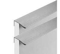Aluminum Alloy Kitchen Pull Handles Gray Furniture Door Handles Hidden Cabinet Drawer Pulls, for Living Room Bedroom Wardrobe, 2 Pcs (Length 200mm)