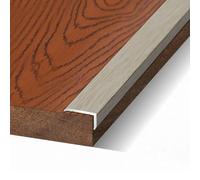 Aluminum Alloy L-Sd Trim Wood Grain Floor Ed for Hardwood Laminate Stairs 60-150 cm Hazy Time 20mm x 8mm Floor Protect Slish Home Decor