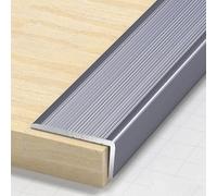 Aluminum Alloy L-Shaped Stair Edge Trim, Waterproof Tread Stair Front Edge Decorative Strips, Suitable for Home and Office Doorway Corner Trim(Gray,10 * 3cm)