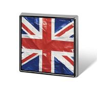 Aluminum Alloy Lapel Pin Cute Funny Square Brooch Personalized British Flag Lapel Badge Sublimation Pins for Clothing Backpack Hat Jackets Decoration