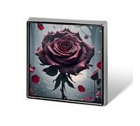 Aluminum Alloy Lapel Pin Cute Funny Square Brooch Personalized Rose Gothic Lapel Badge Sublimation Pins for Clothing Backpack Hat Jackets Decoration