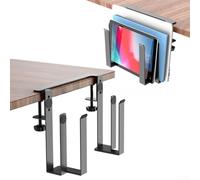 Aluminum alloy laptop storage rack with cooling design and charging bracket, punch tablet holder for bedrooms, study rooms, classrooms, and offices (black-2)