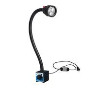 Aluminum Alloy LED Work Light With Strong Magnetic Base, Gooseneck Equipment Tool Lamp Waterproof Workshop Light 3W 220V, For Lathe, CNC Milling Machine