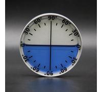 Aluminum Alloy Level Tool 60x10mm with 0-90° Measurement Range for Woodworking and Machinery Work, Compatible with Tape Attachment, Silver/(Silver and Blue)