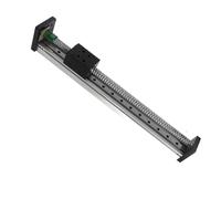 Aluminum Alloy Linear Guide Rail Slide with Ball Screw, 300mm Effective Stroke Motion Table for CNC Automation, Linear Reciprocating Industrial Applications (1610 Screw, Effective Range 300mm)