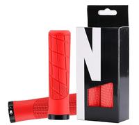Aluminum Alloy Locking Grips Compatible with Standard 22.2mm Handlebars and Built with TPR Material for Improved Traction (Red)
