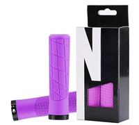 Aluminum Alloy Locking Grips Compatible with Standard 22.2mm Handlebars and Built with TPR Material for Improved Traction (Purple)
