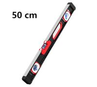 Aluminum Alloy Magnetic Level for Ferrous Surfaces, High for Precision Measuring Tool with Strong External Magnets, Drop-Proof Design, 30/40/50/60/80/100/120 cm - Black + Red
