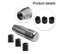 Aluminum Alloy Manual Gear Shift Knob, 8.5 cm Replacement for Car & Truck Shifters, Includes 3 Threaded Adapters (8/10/12 mm), 4-P