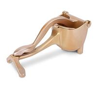 Aluminum Alloy Manual Juicer, Citrus Fruit Squeezer for Lemon Orange Grapefruit, Heavy Duty Kitchen Tool with Non - Slip Base and High Juice Yield, Effortless Squeezing for Fresh H (Gold)