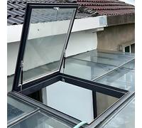 Aluminum Alloy Manual Skylight Window for Roofs, Windproof and Waterproof, Ideal for Attics, Balconies, Offices, Basements (WxH 55x90cm/21.7x35.4in)