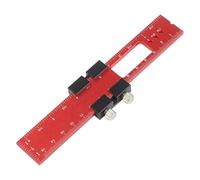 Aluminum Alloy Marking Gauge with Slide Stop for Woodworking - 160mm/6.3in Measuring Ruler, Dual-Scale (Inch & Metric), 45° Angle Dra(H160)