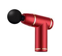 Aluminum Alloy Massage Gun with 8 Speeds and 4 Massages Heads Mini Rechargeable Handheld Massagers Home and Office Use(Rot)