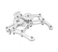 Aluminum Alloy Mechanical Claw Robotic Arm Gripper 55-95mm Opening Range for DIY Automation Projects Easy Install Black(Silver)