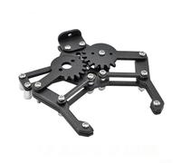 Aluminum Alloy Mechanical Claw Robotic Arm Gripper 55-95mm Opening Range for DIY Automation Projects Easy Install Black(Black)