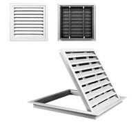 Aluminum Alloy Metal Inspect Door 45° Slanted Blade Vent Grille Dust Filter Access Panel for Indoor/Outdoor Use 35x35cm Return Air Vent Cover